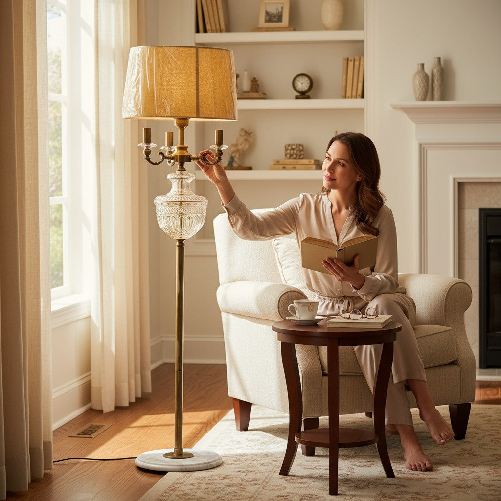 Imperial Grace Vintage Trio-Light Floor Lamp